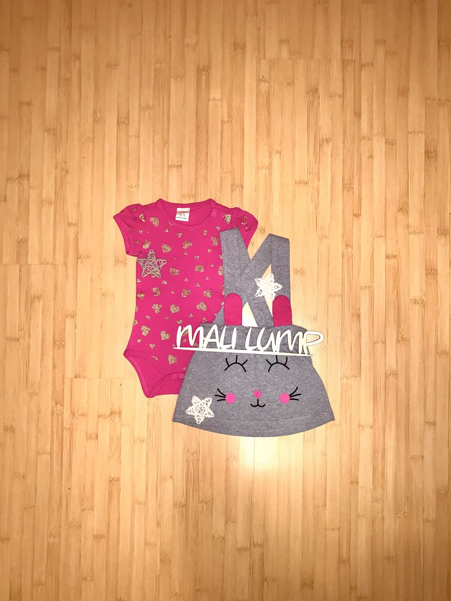 Komplet pink body, sivo krilo