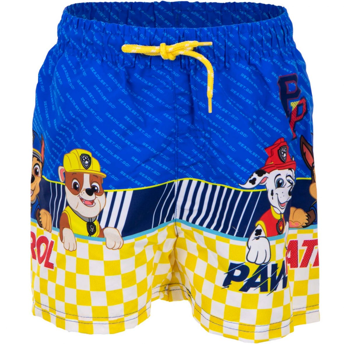 Fantovske kopalne hlače – Tačke modro-rumene