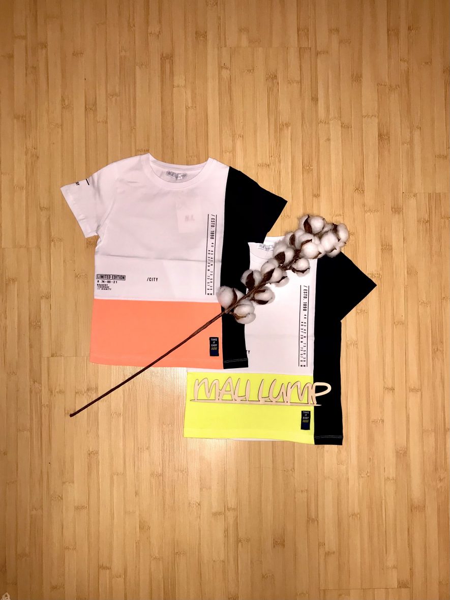 Fantovske kratke majice belo-oranžna, belo-rumena